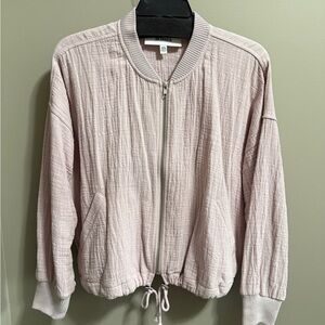 BB Dakota Blush Pink Textured Bomber Jacket
